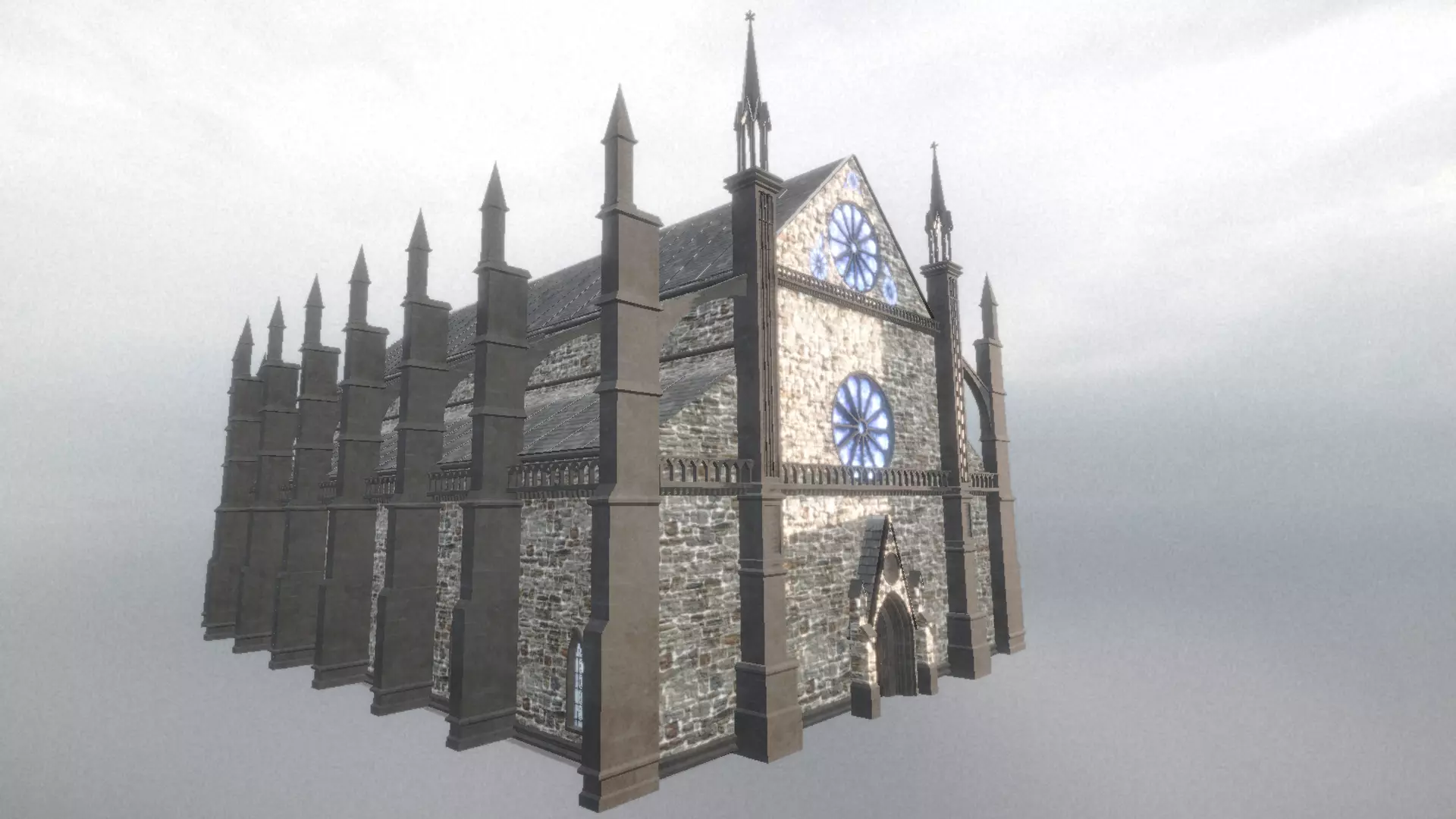 Church Low-poly 3D model_16