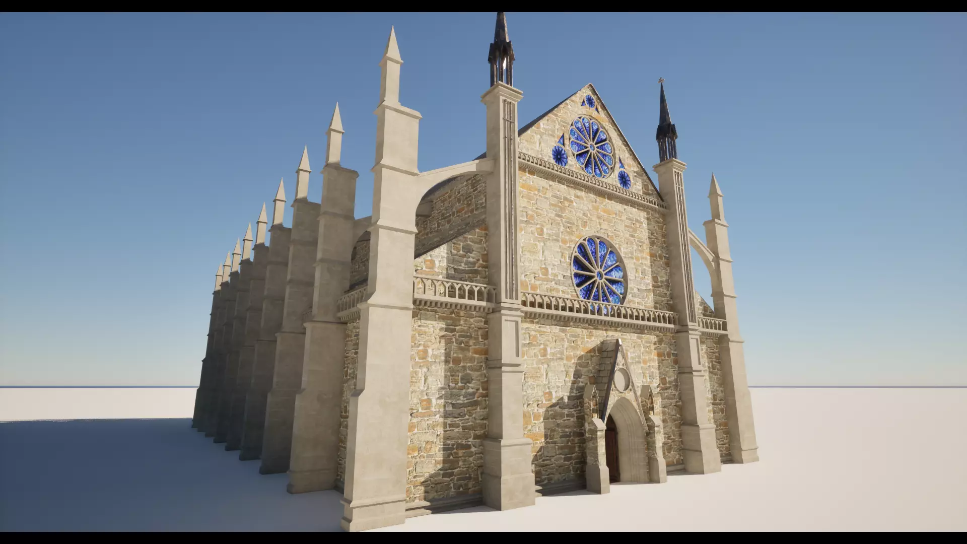 Church Low-poly 3D model_6