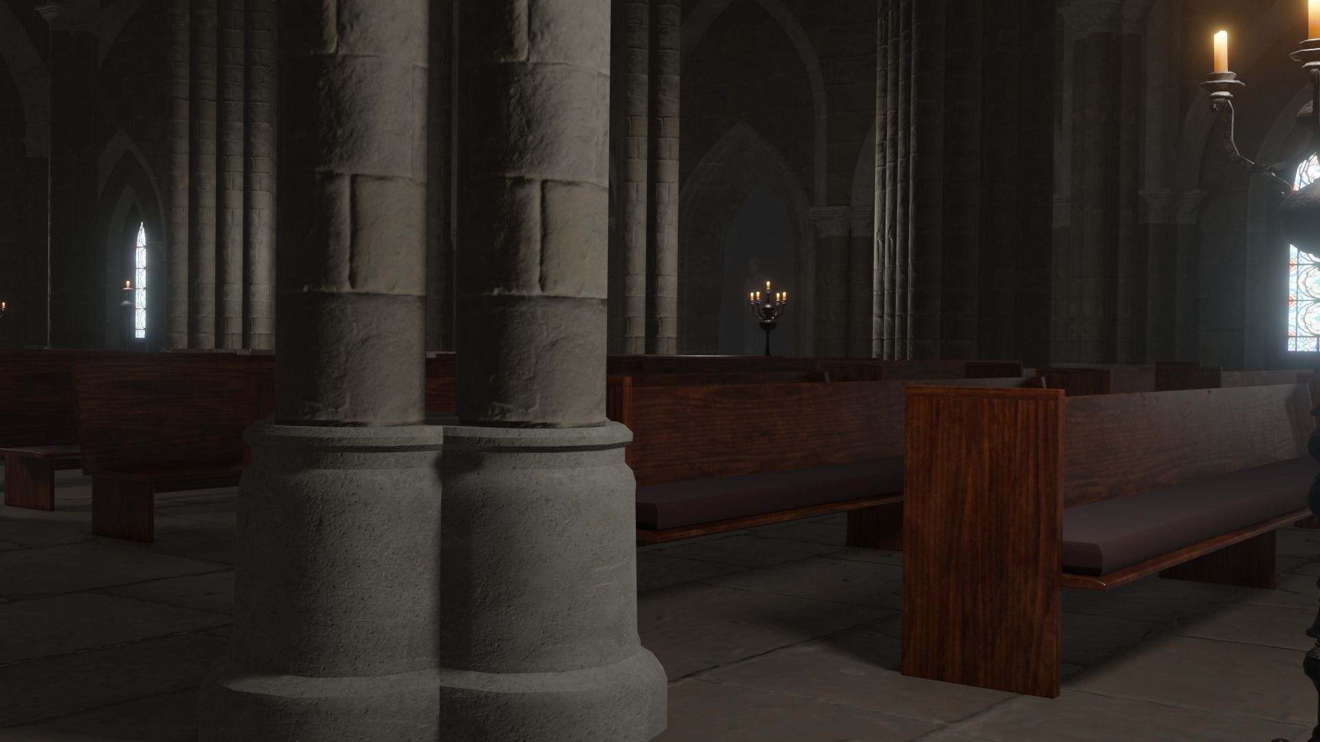 Church Low-poly 3D model_38