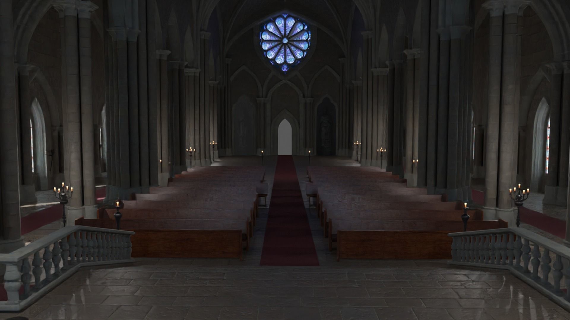 Church Low-poly 3D model_19