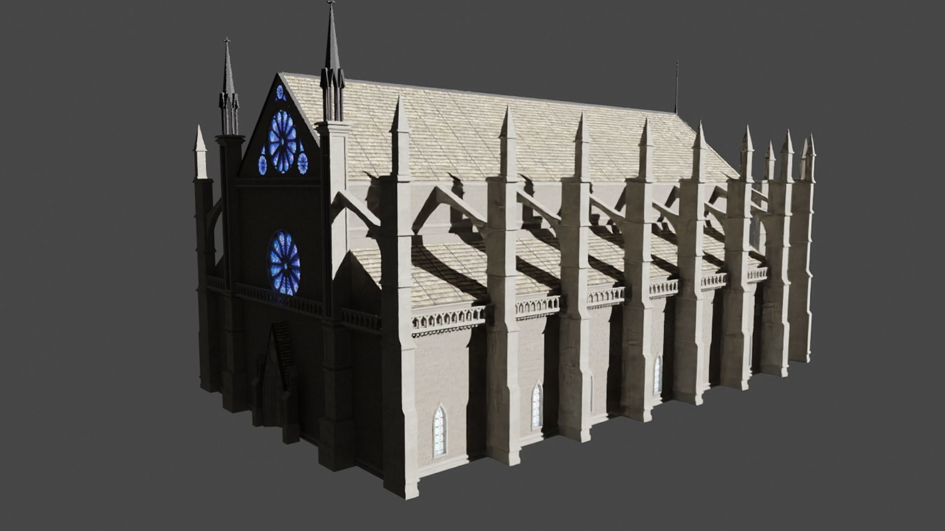 Church Low-poly 3D model_20