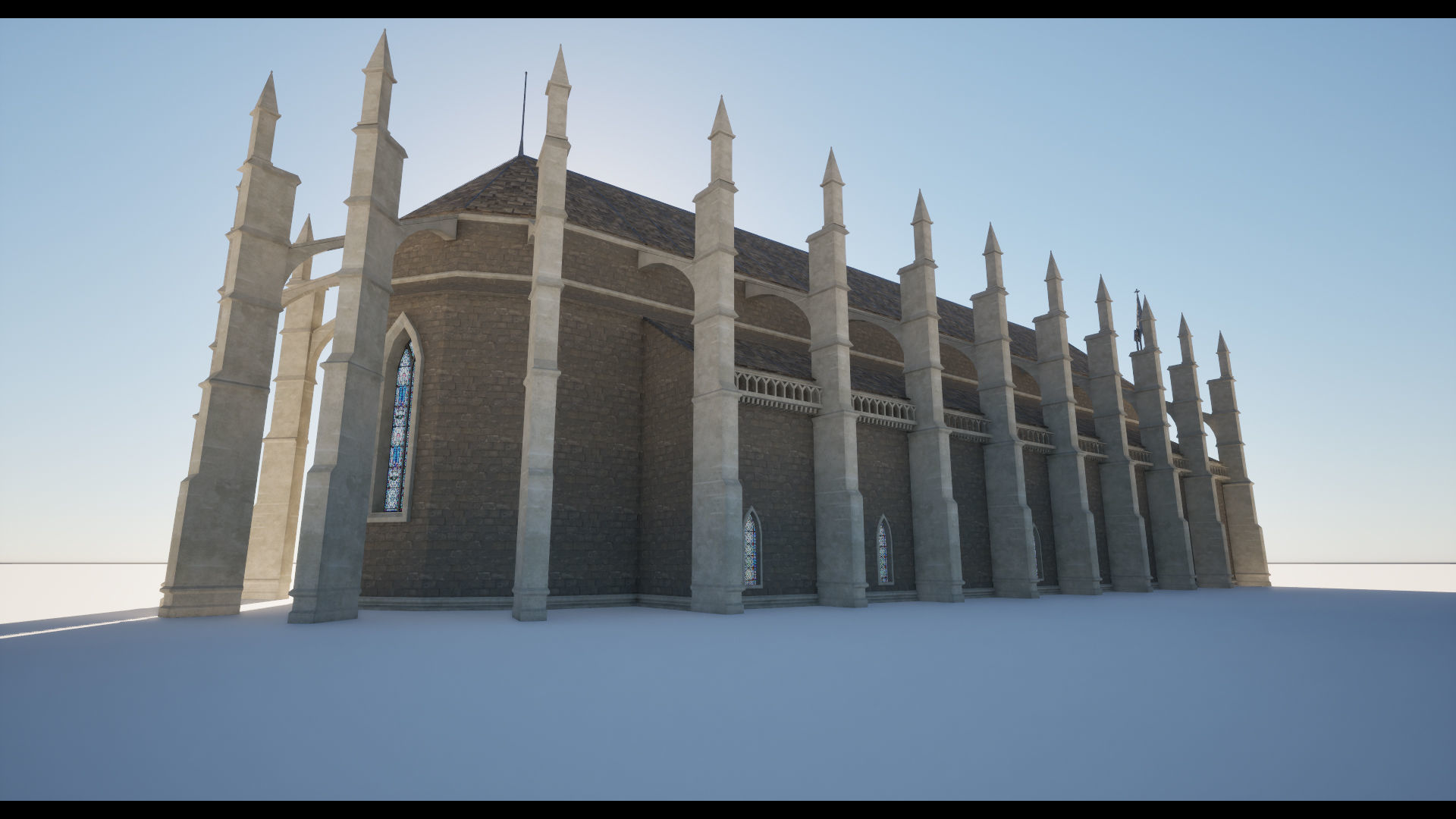 Church Low-poly 3D model_13