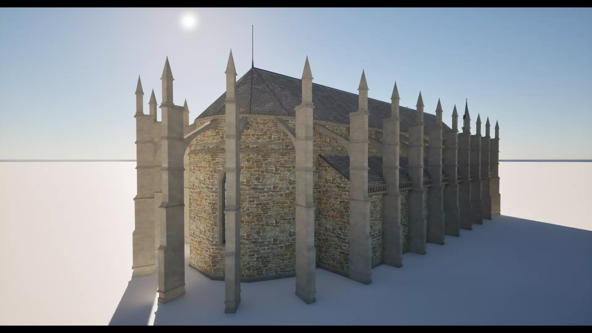 Church Low-poly 3D model_8
