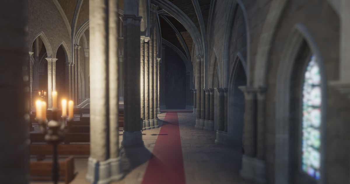 Church Low-poly 3D model_25