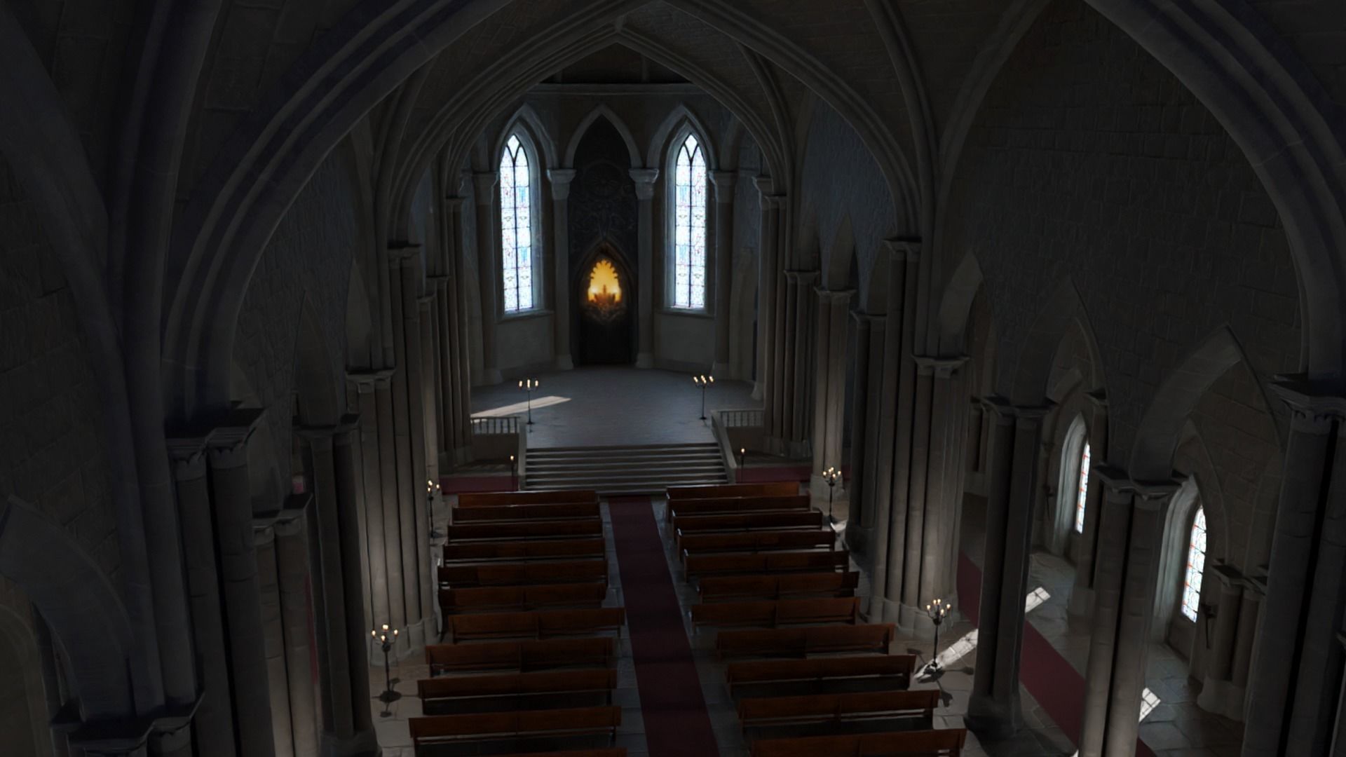 Church Low-poly 3D model_15