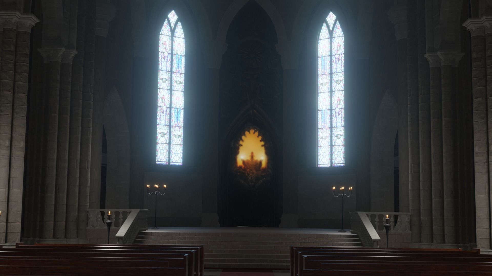 Church Low-poly 3D model_36