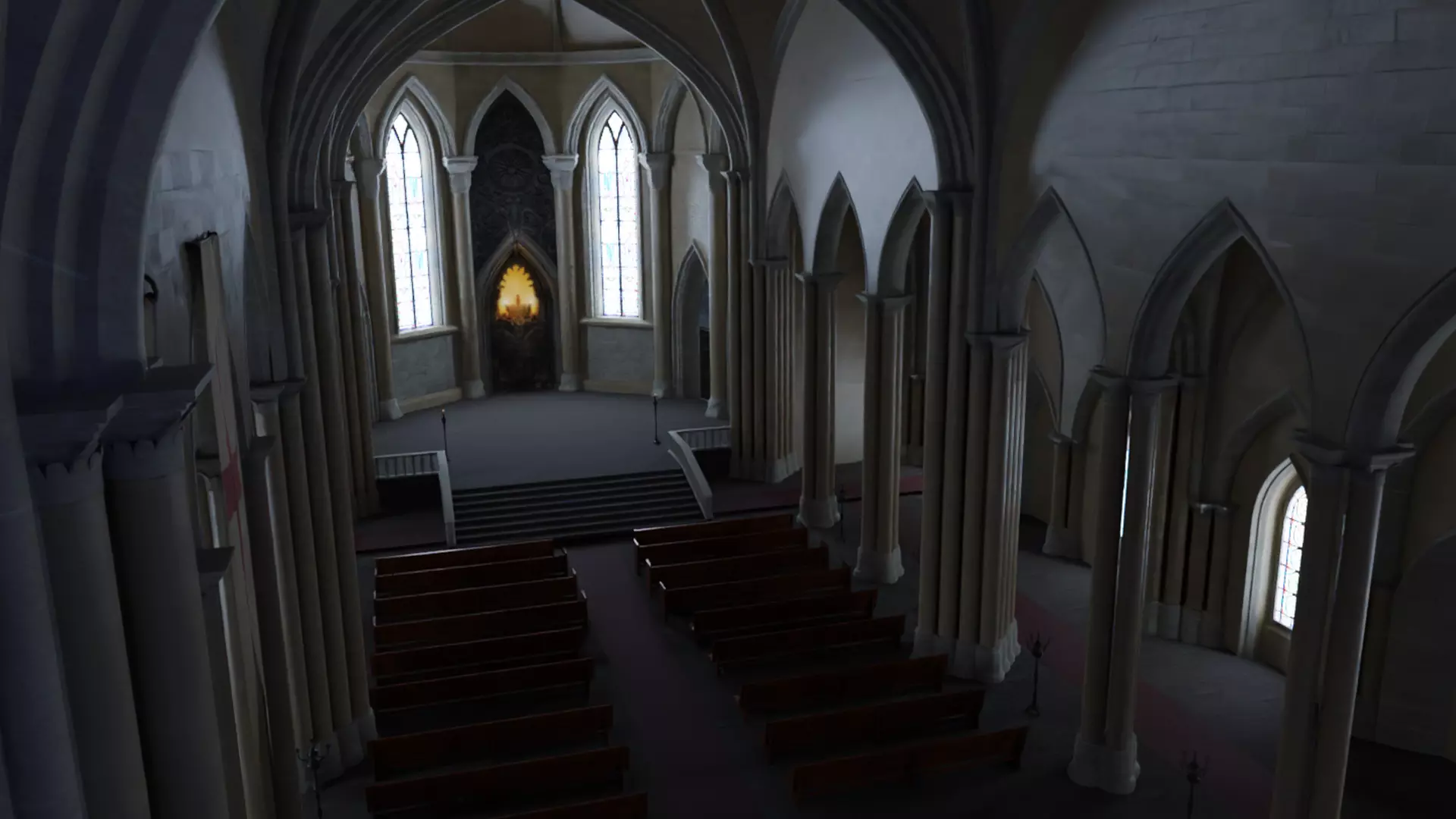 Church Low-poly 3D model_9