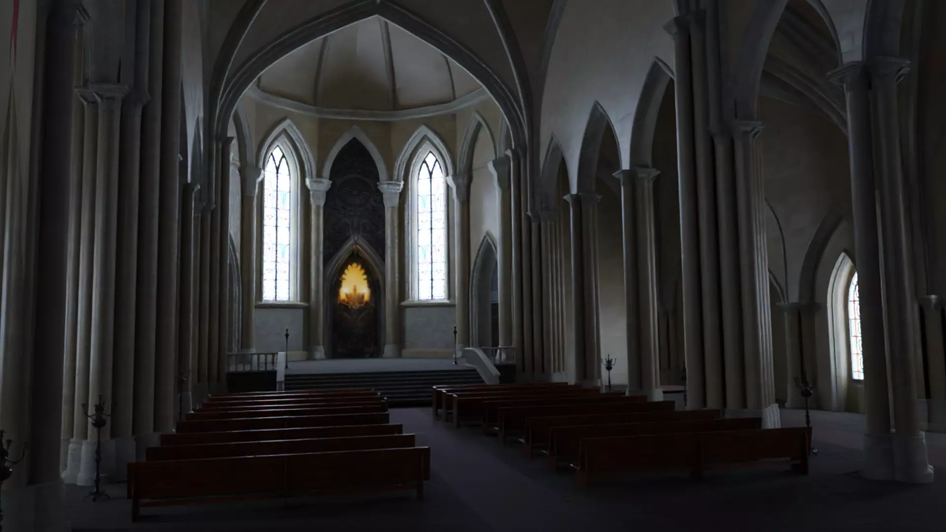 Church Low-poly 3D model_10