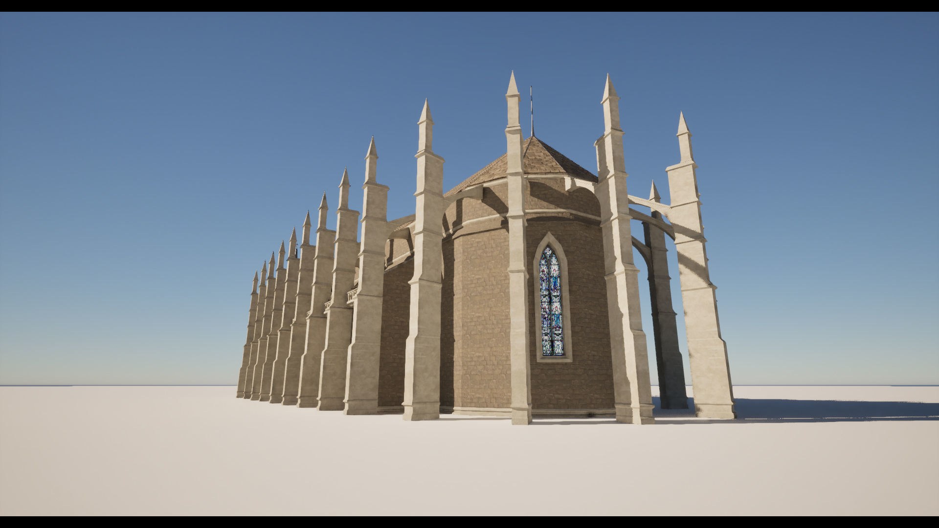 Church Low-poly 3D model_12