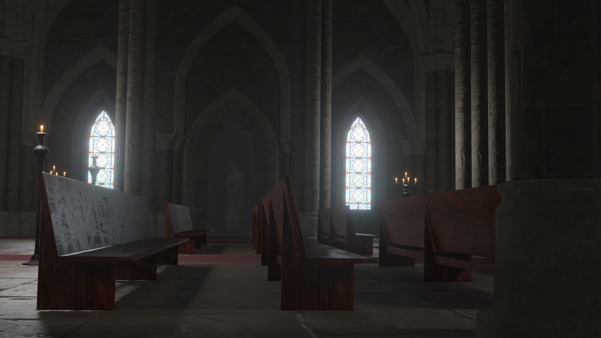 Church Low-poly 3D model_41