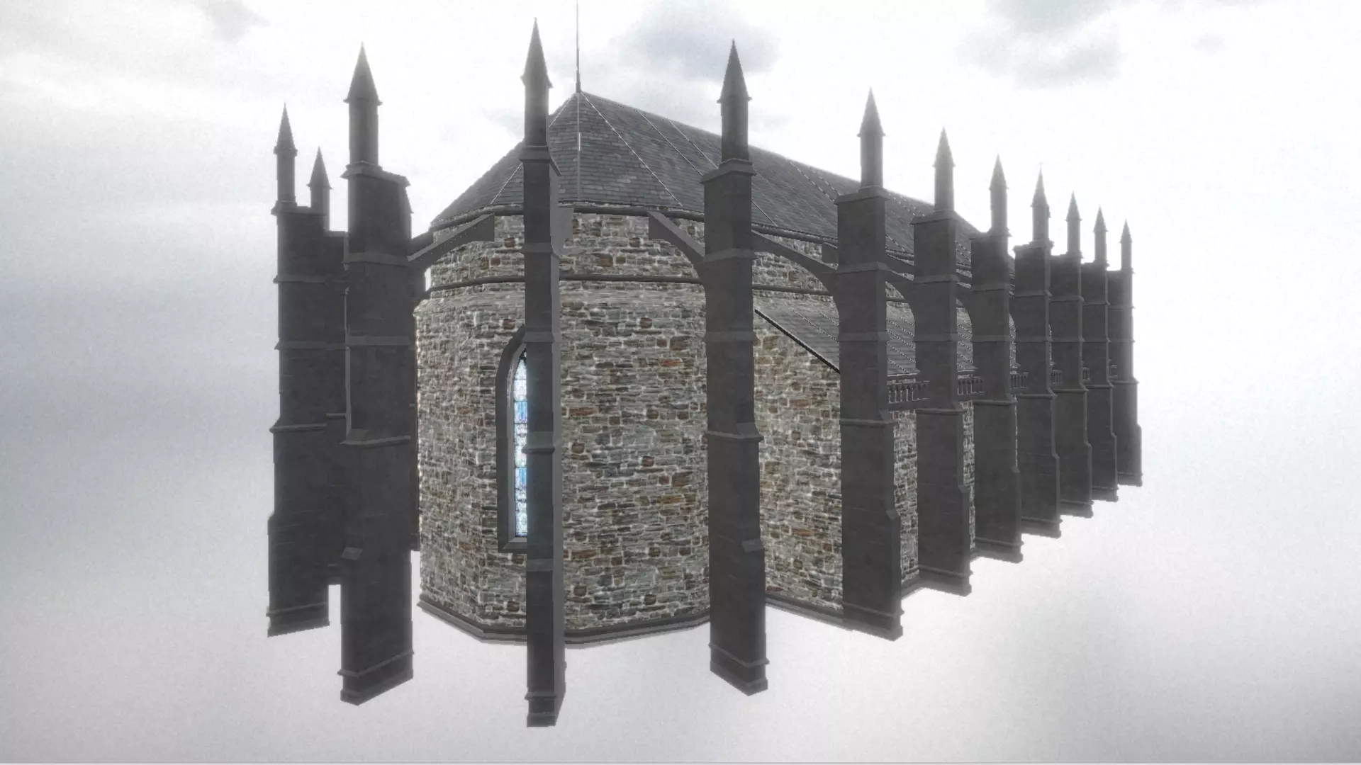 Church Low-poly 3D model_17