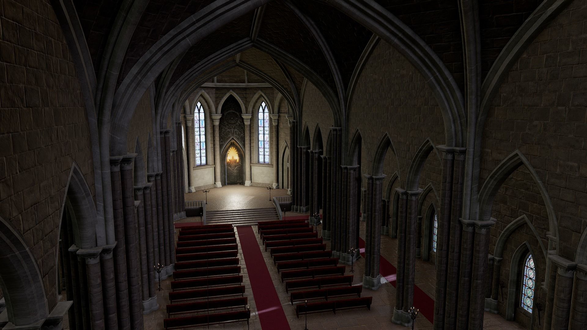 Church Low-poly 3D model_30