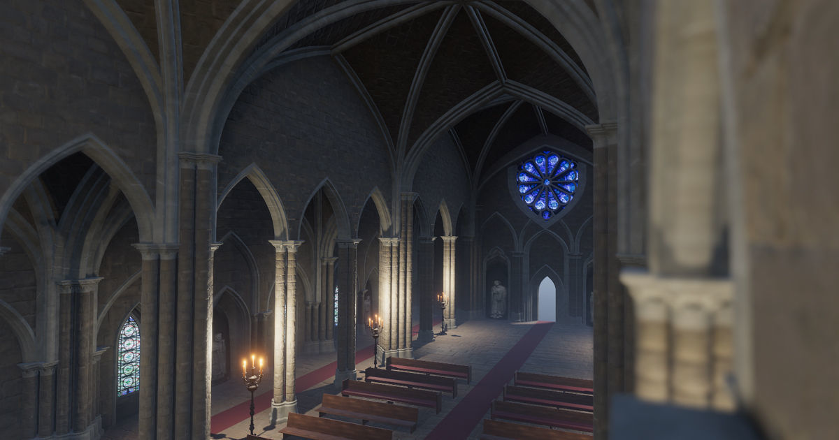 Church Low-poly 3D model_22