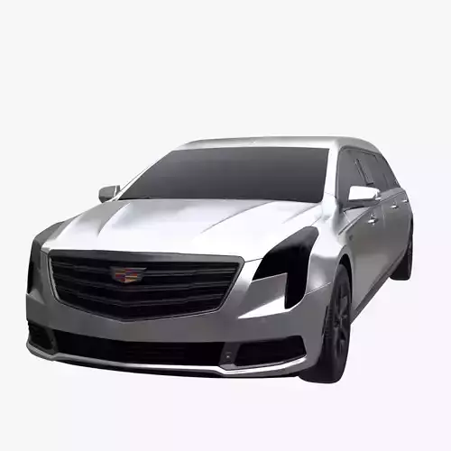 Cadillac Limusine Low-poly 3D model