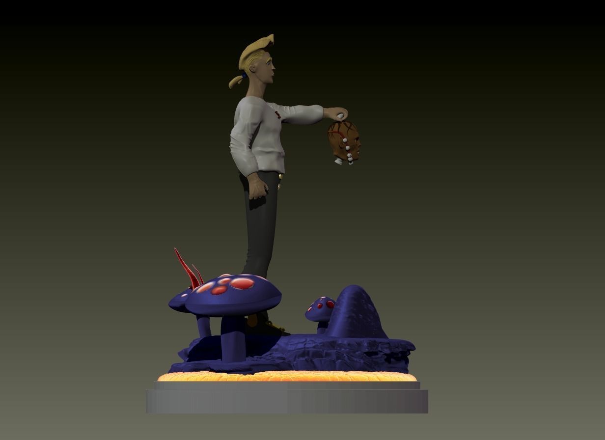 Guybrush Threepwood from Monkey Island 1 Remastered 3D print model_4