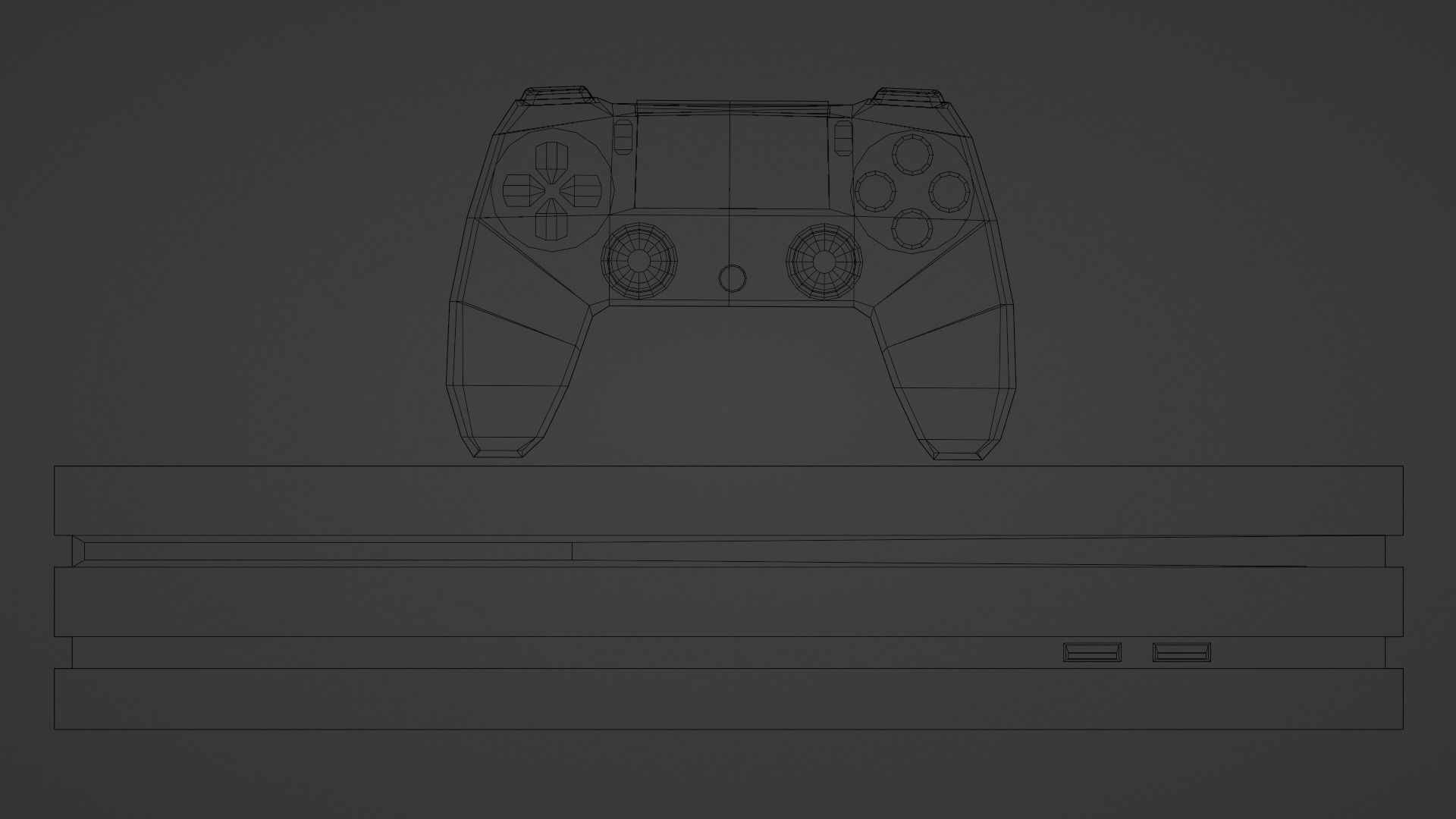 3D model Low Poly Playstation 4 PRO VR / AR / low-poly | CGTrader