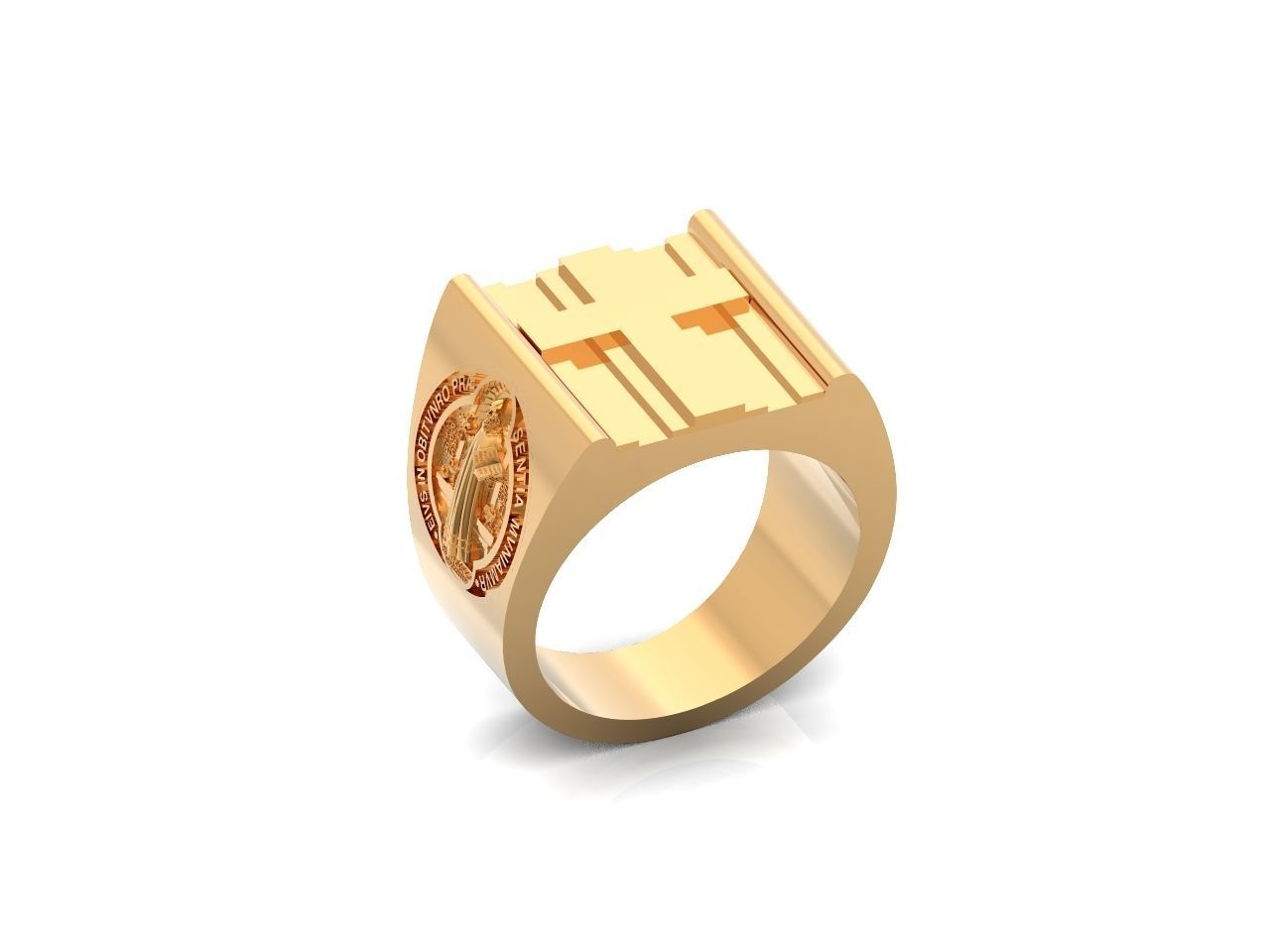 Cross ring and medallion of St Benedict 2728 3D print model_32