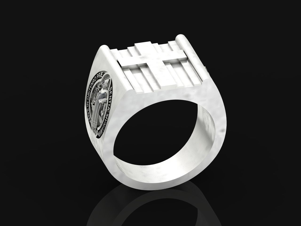 Cross ring and medallion of St Benedict 2728 3D print model_21