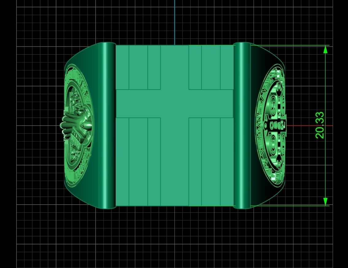 Cross ring and medallion of St Benedict 2728 3D print model_6