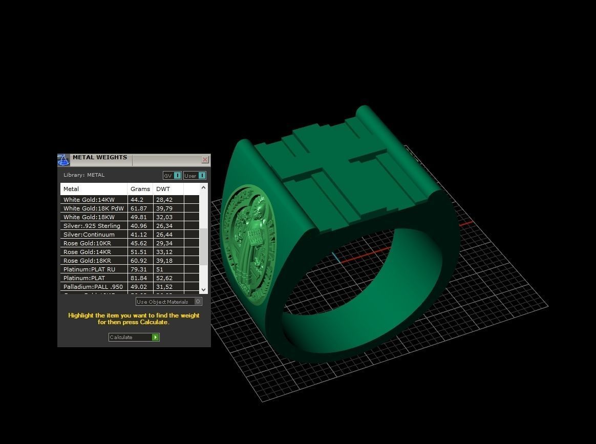Cross ring and medallion of St Benedict 2728 3D print model_8
