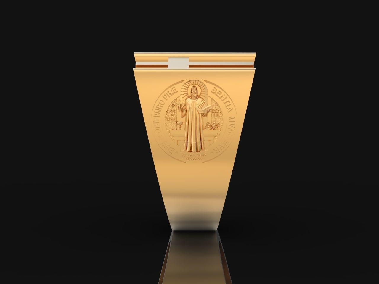 Cross ring and medallion of St Benedict 2728 3D print model_18