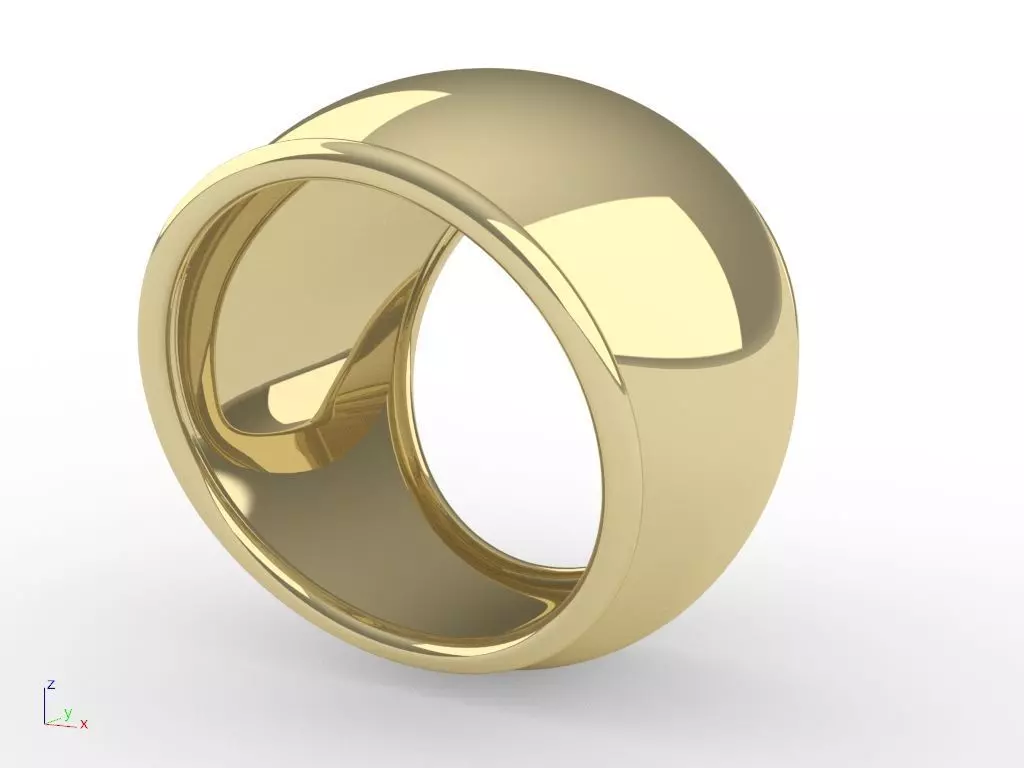 Curved Ring Women Rings 3D Model STL Ready to Print 3D print model