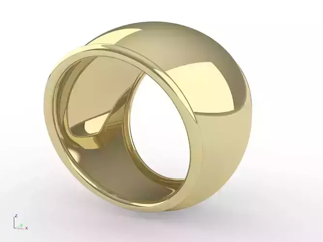 Curved Ring Women Rings 3D Model STL Ready to Print