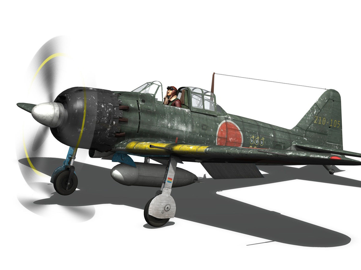 Mitsubishi A6M5 Zero-sen Typ52 3D model_9