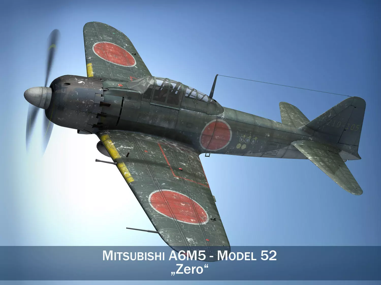 Mitsubishi A6M5 Zero-sen Typ52 3D model_0