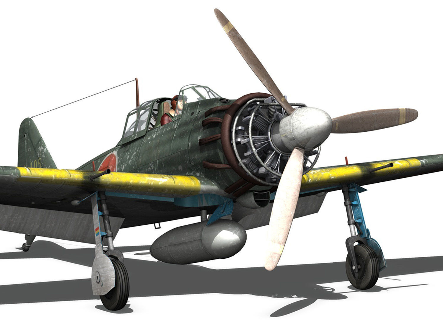 Mitsubishi A6M5 Zero-sen Typ52 3D model_7