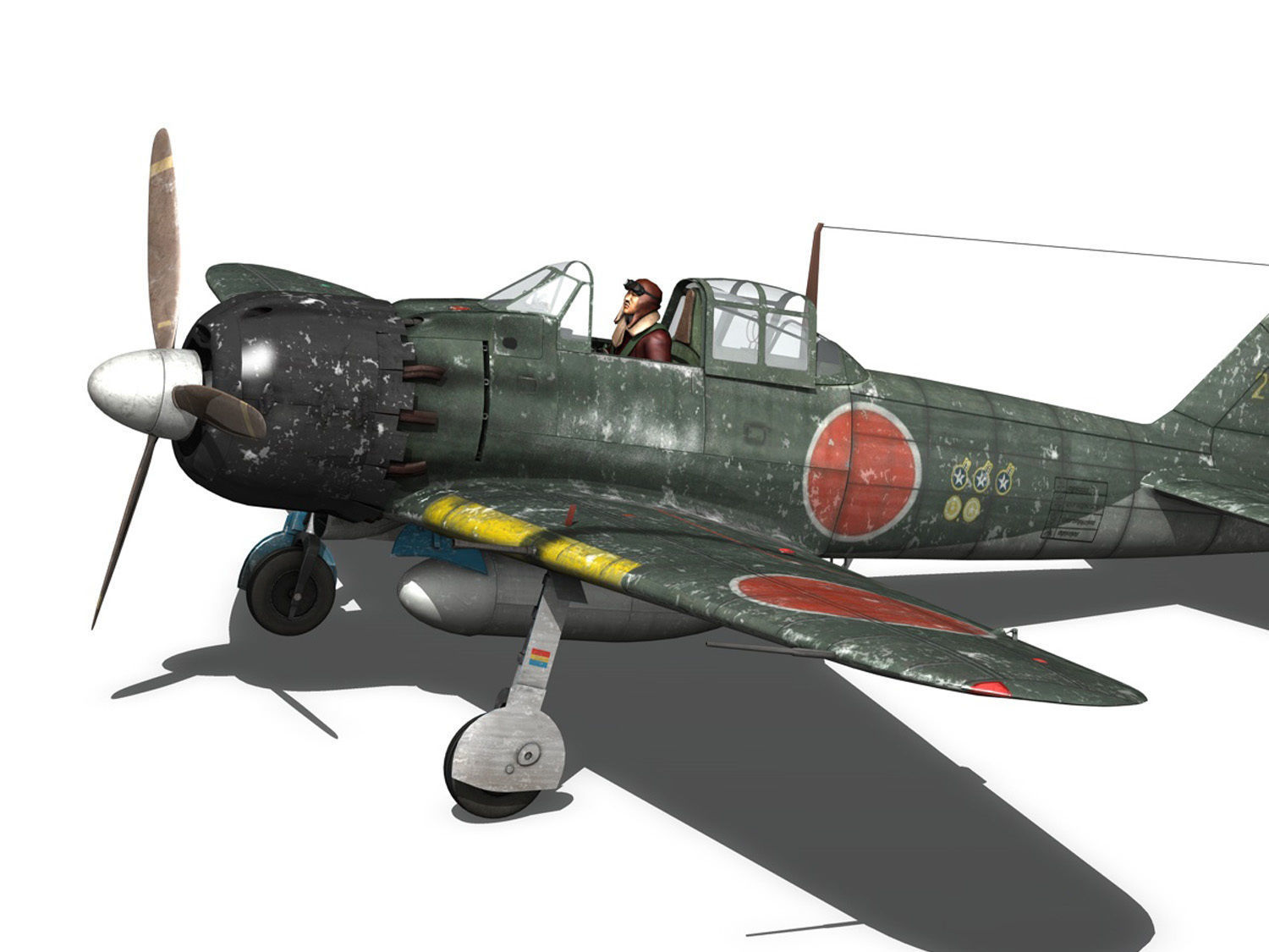 Mitsubishi A6M5 Zero-sen Typ52 3D model_8
