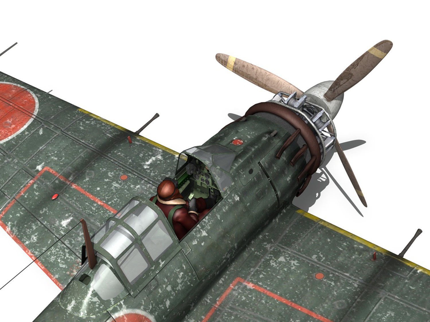 Mitsubishi A6M5 Zero-sen Typ52 3D model_13