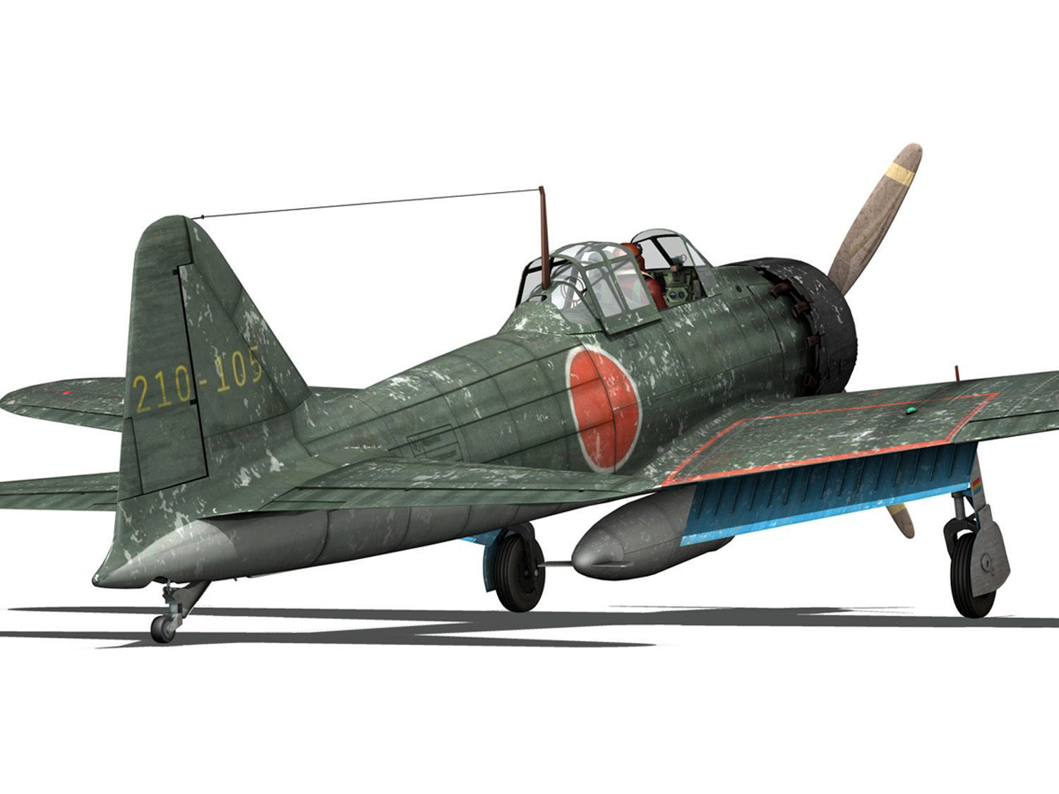 Mitsubishi A6M5 Zero-sen Typ52 3D model_4