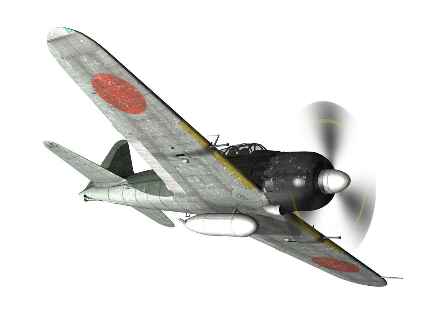 Mitsubishi A6M5 Zero-sen Typ52 3D model_11