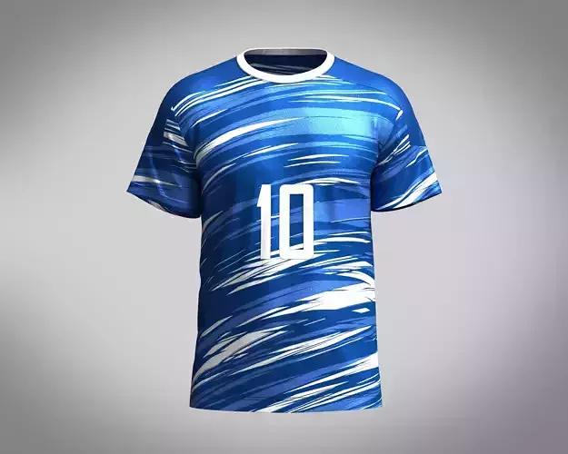 Soccer Multi color Blue Jersey Player-10