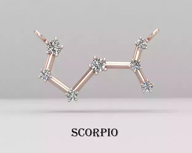 SCORPIO necklace 74-MP 3D print model