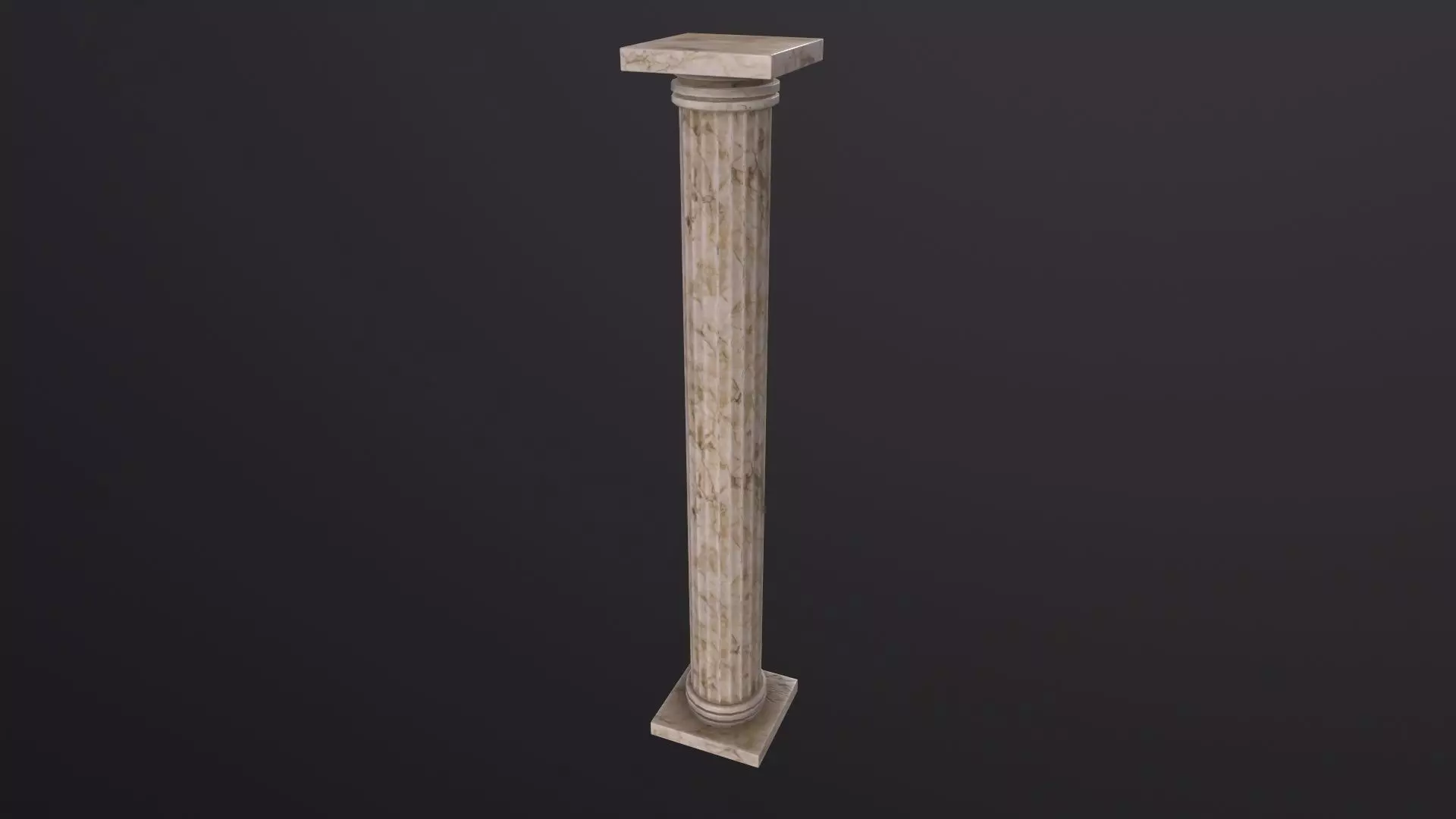 Antique Column 3D Model Low-poly 3D model_0