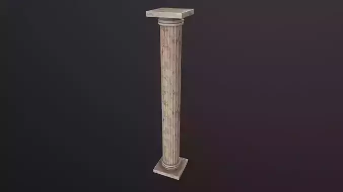 Antique Column 3D Model Low-poly 3D model