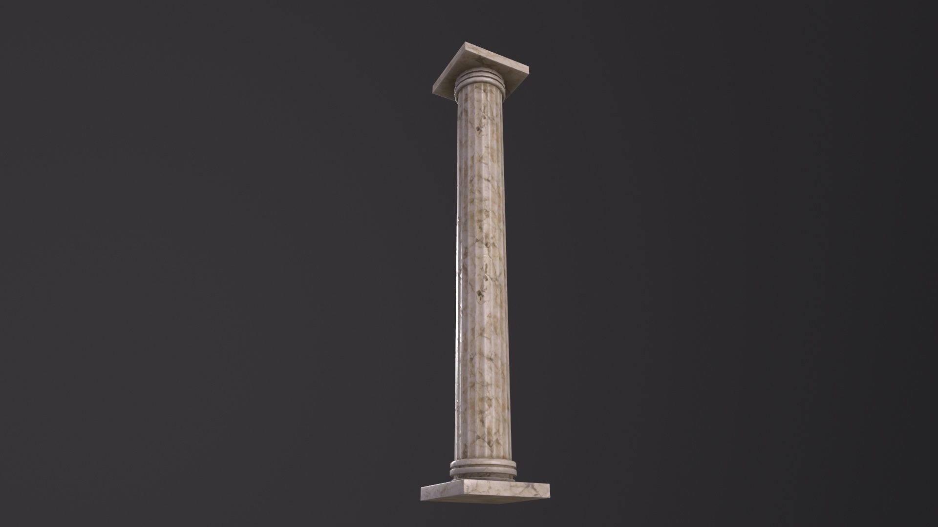 Antique Column 3D Model Low-poly 3D model_3