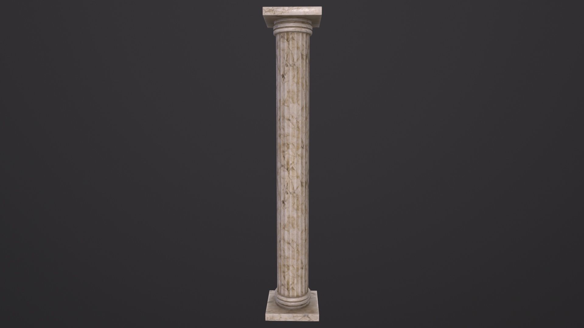 Antique Column 3D Model Low-poly 3D model_2
