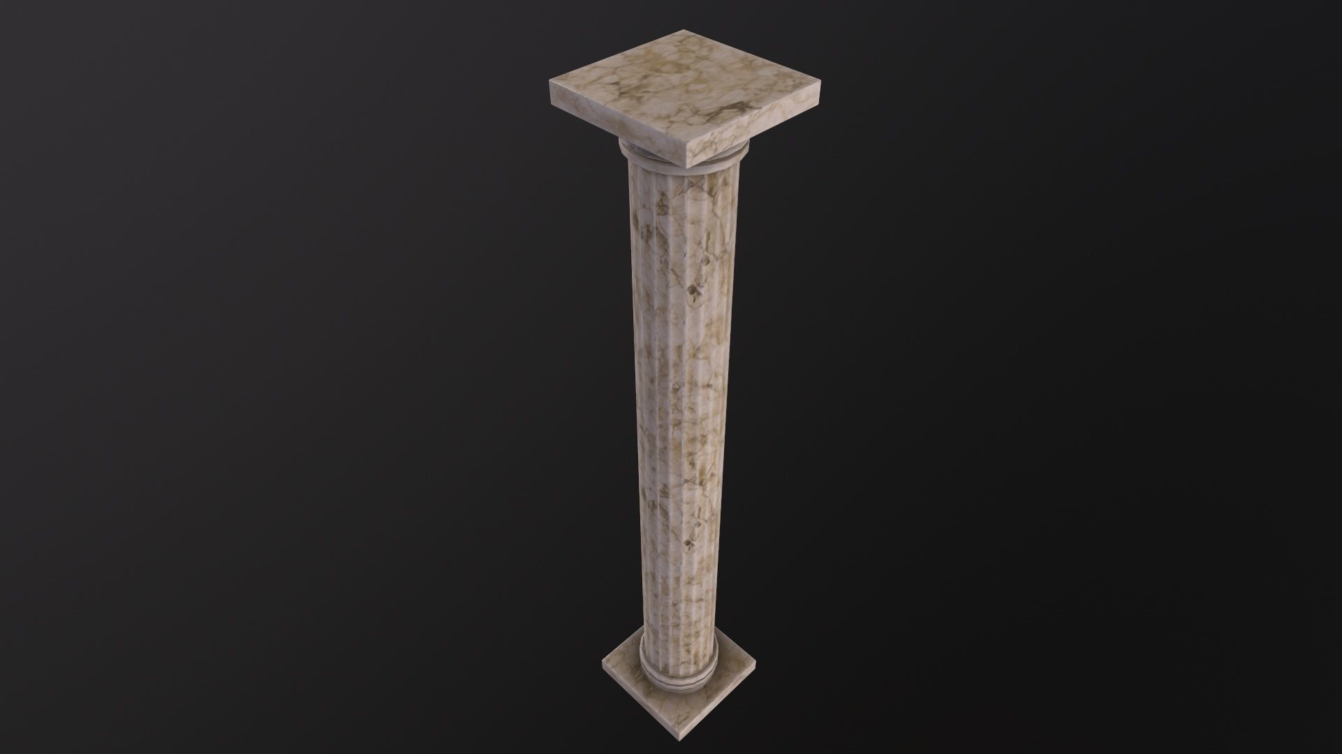 Antique Column 3D Model Low-poly 3D model_5