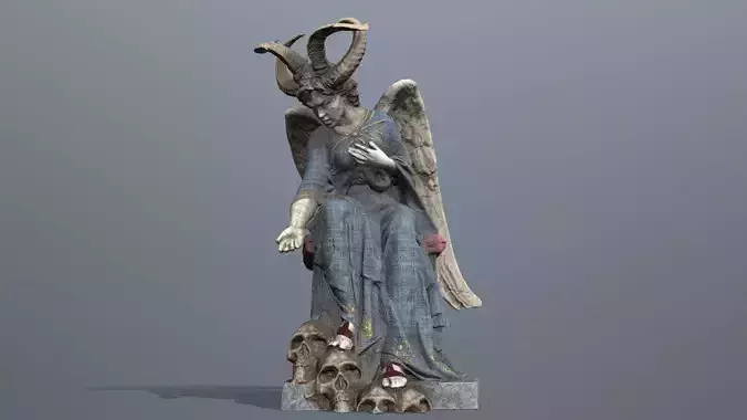 Woman Angel  Low-poly 3D model