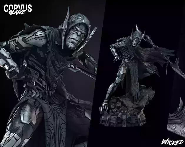 Wicked Marvel Corvus Glaive Sculpture ready for 3d printing 3D print model