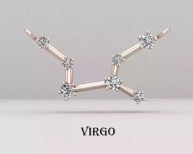VIRGO necklace 75-MP 3D print model