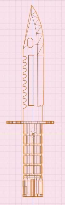 M9 Bayonet Free low-poly 3D model_2