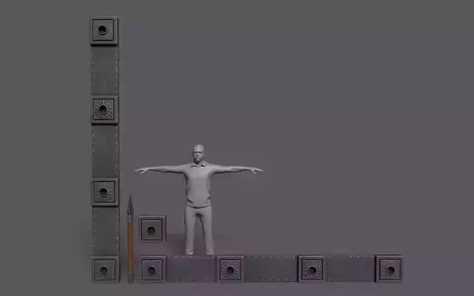 Spear-Trap Low-poly 3D model