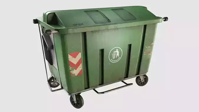 Urban Garbage Dumpster Low-poly 3D model