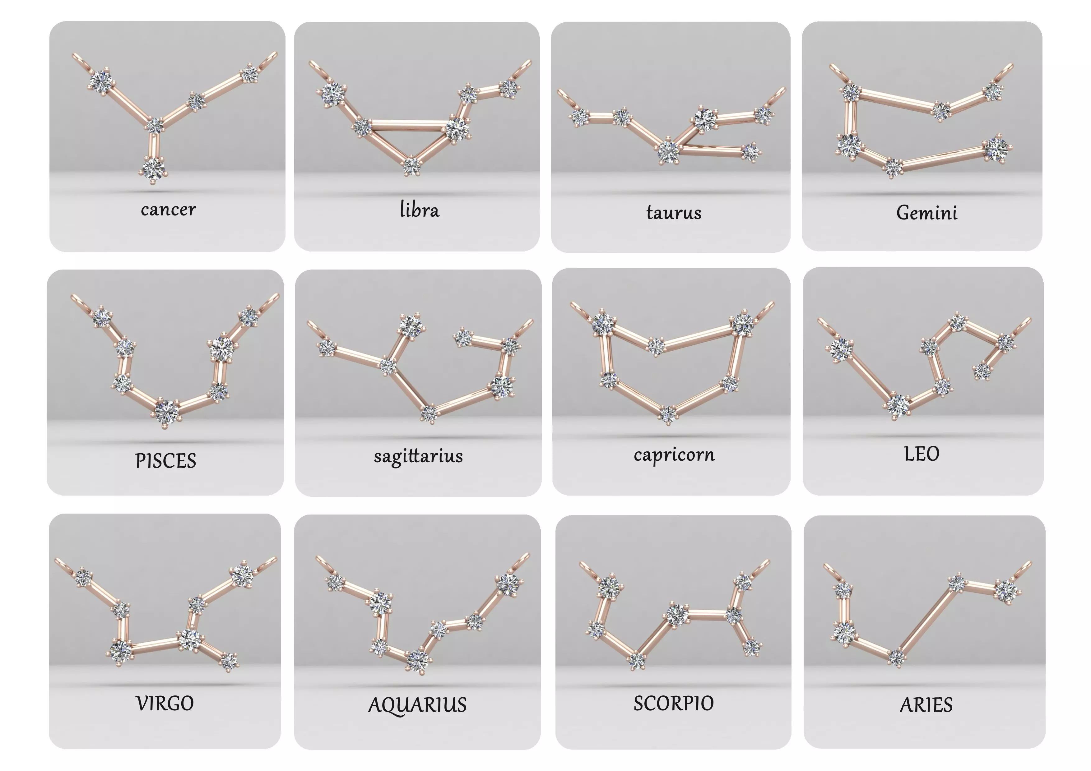 zodiac symbols necklaces collection 76-MPC _0