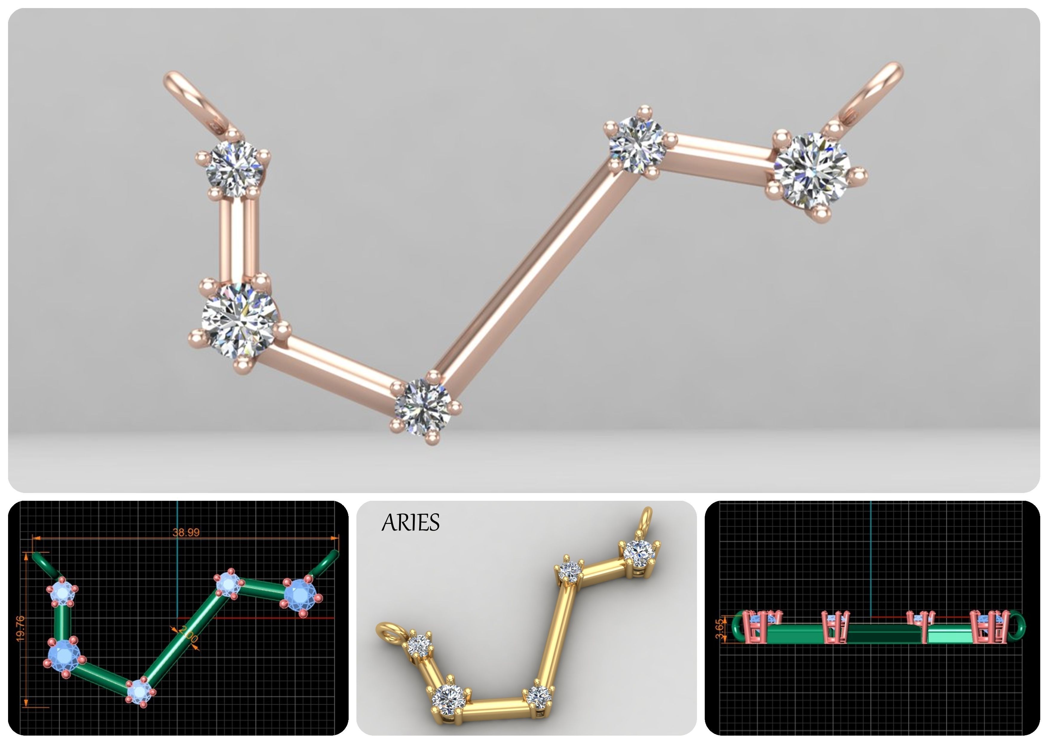 zodiac symbols necklaces collection 76-MPC _2