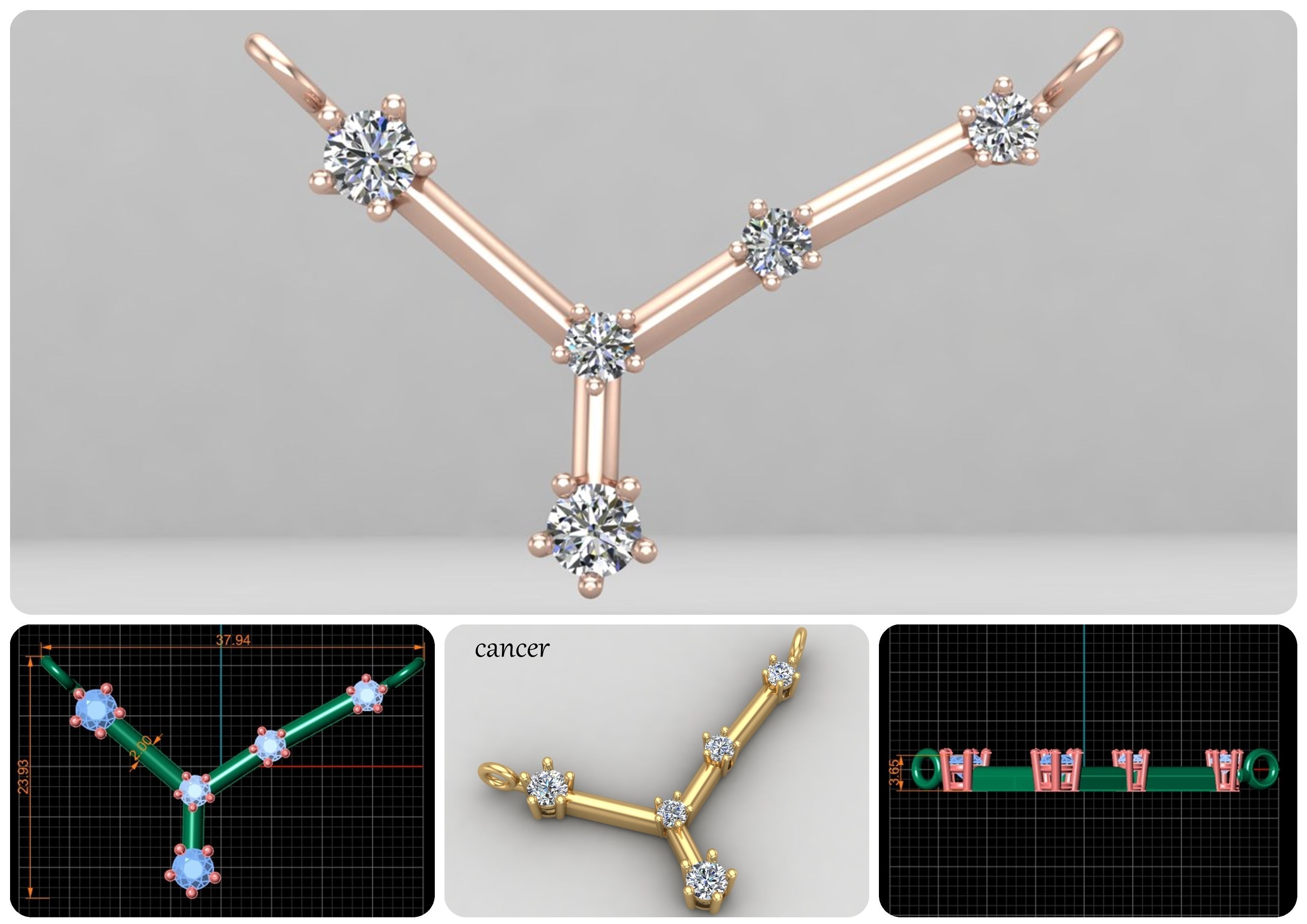 zodiac symbols necklaces collection 76-MPC _1